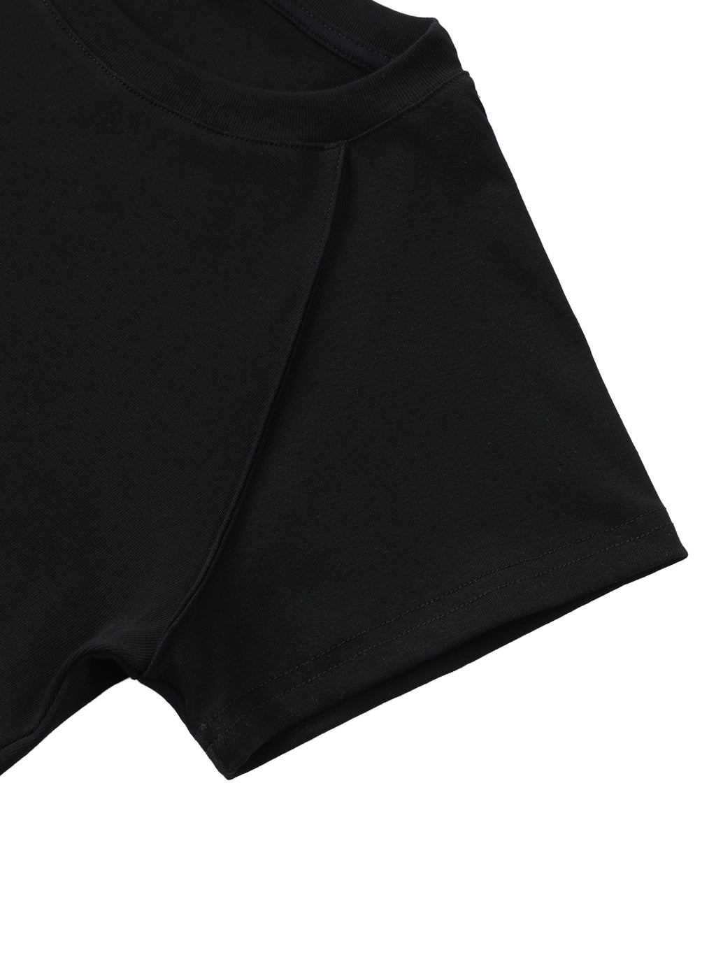 I ♥ basic art girl Black Raglan Sleeve Crop Top